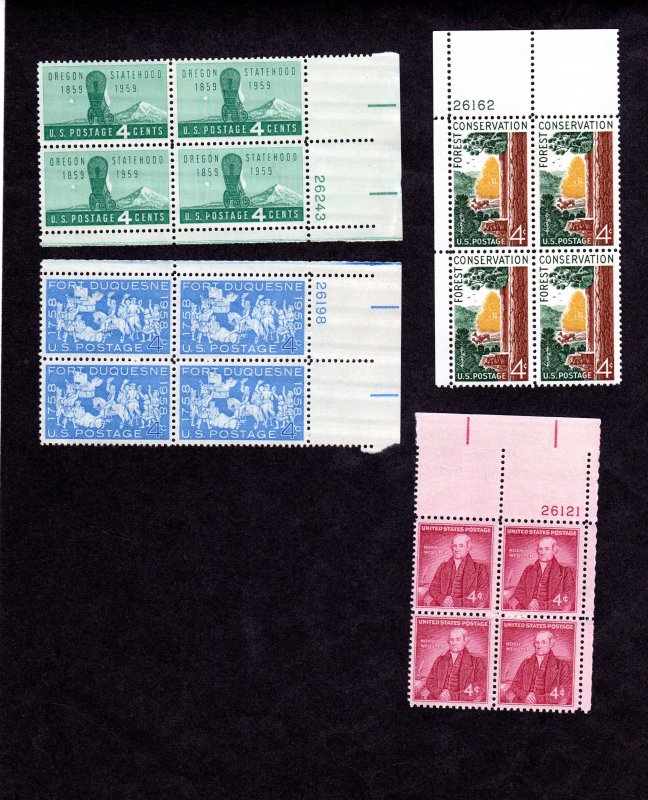 USA, Scott # 1094 - 1124, MNH Plate blocks CV = $ 10.00 Lot 230703 -02