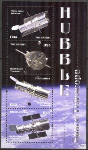 Gambia 2012 Space Telescope Hubble Sheet MNH