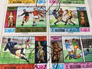 Ras Al Khaima World Cup 1970 Mexico cancelled  Stamps Sheet Ref 55230 