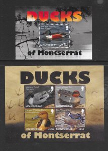 BIRDS-MONTSERRAT #1285-86 DUCKS S/S MNH