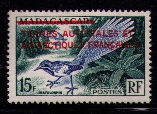 FRENCH SOUTHERN ANTARCTIC TERR SC#1 MH FVF Madagascar Ovptd