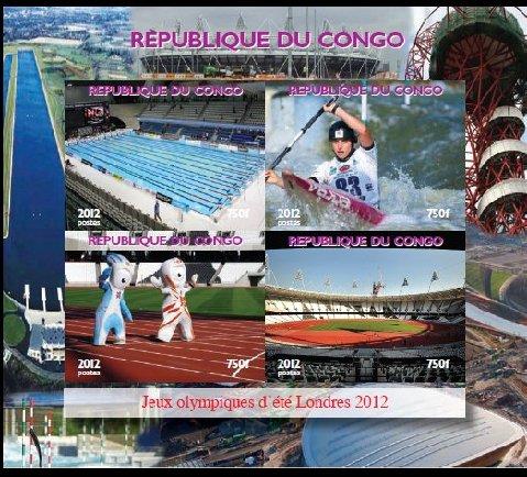 London 2012 Olympic Games Congo Sheetlet (4) imperf.mnh vf 