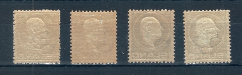 Iceland 1911 Jon Sigurdsson stamps. MNH. Sg 96-99