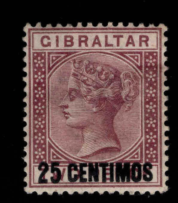 Gibraltar Scott 24 MH* surcharged stamp