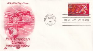 1987, Pan American Games, Art Craft, FDC (E13228)