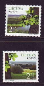 Lithuania Sc 938-939 2011 Europa stamp set mint NH