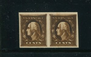 TD51 George Washington Pair of 2 Bruckmann Photo Etching Test Stamps (Bx 2679)