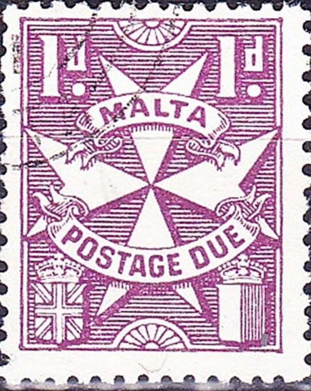 MALTA 1967 1d Purple Postage Due SGD29 FU