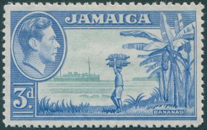 Jamaica 1949 3d greenish blue & ultramarine SG126b unused