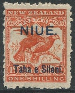 Niue 1903 SG16a 1s orange-red Sacred Huia Birds MLH