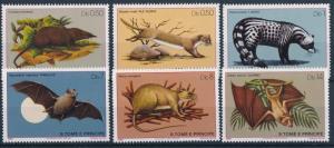 [64111] Sao Tome & Principe 1981 Wild Life - Mouse, Bat  MLH