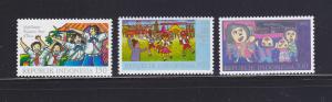 Indonesia 1648-1650 Set MNH Art, Childrens Drawings