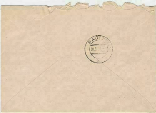 German DDR 1960 Gorlitz  Bautzen   official courier stamp cover r20176