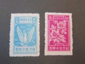 Korea 1948 Sc 91-2 set MNH