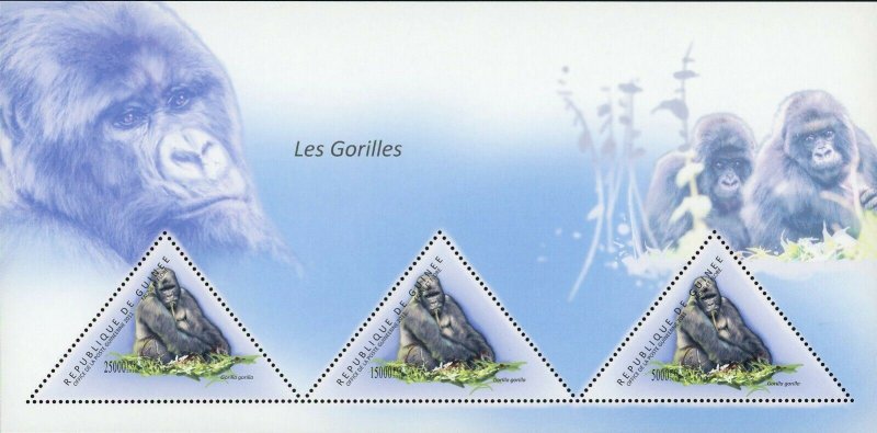 Gorilla Stamp Gorilla Gorilla Wild Animal Fauna and Flora S/S MNH #8701-8705