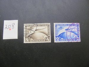 Germany 1930 USED  SC C38-C39 SET VF/XF 800 EUROS (208)