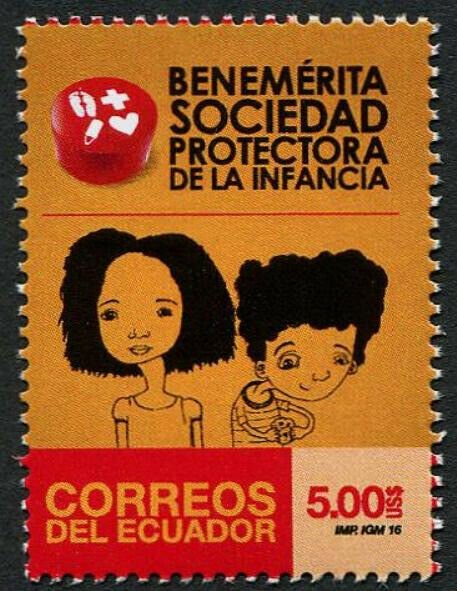 HERRICKSTAMP NEW ISSUES ECUADOR Sc.# 2188 Protection of Children