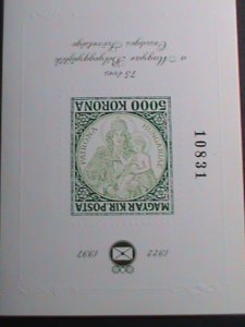 HUNGARY-1997-ERROR???  75TH ANNIVERSARY OF HUNGARY-IMPERF:  MNH-S/S VERY FINE