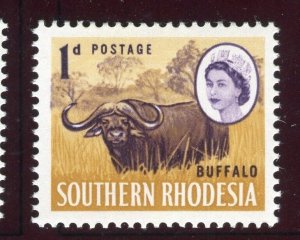 SOUTHERN RHODESIA; 1950s early QEII Pictorial issue MINT MNH 1d. value