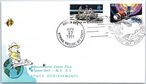 US SPECIAL EVENT POSTMARK COVER SPACE ACHIEVEMENTS SPACE UNIT ROPEX 1981