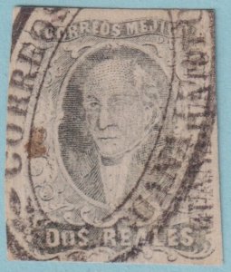 MEXICO 8 1861 HIDALGO GUANAJUATO USED INTERESTING CANCEL NO FAULTS VERY FINE HYC