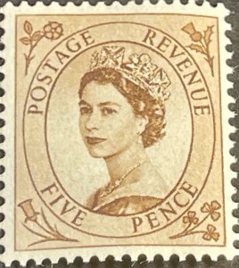 GREAT BRITAIN # 299-MINT NEVER/HINGED--LIGHT BROWN-SINGLE--1953
