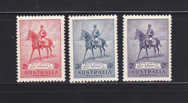 Australia 152-154 Set MNH King George V and Horse (A)