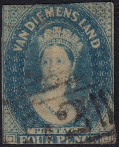 Australia Tasmania - 1857 - Scott #13 - used - Queen Victoria