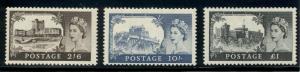 GREAT BRITAIN #371,3,4, DeLaRue Printings, og, LH, VF, SG $230.00