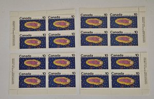 Canada 1970 Christmas  #529 MS Of Plate Blocks MNH