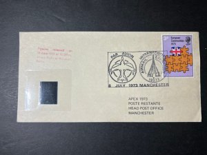 1973 England Airmail Philatelic Cover Manchester to Windsor with Pigeon Film