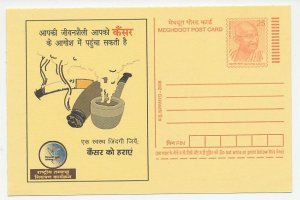 Postal stationery India 2008 Stop smoking - Cigarette - Cigar - Pipe