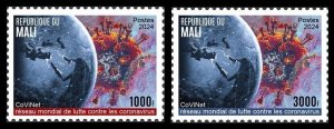 MALI 2024 SET 2V - VOC-19 COVINET PANDEMIC VARIANTS WO NETWORK - MNH-