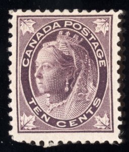 Canada Scott 73 Mint HR OG 1899 Brown Violet 10c Lot T855 bhmstamps