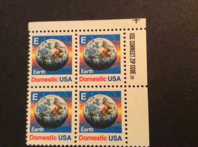 U.S.#2277 Domestic Mail E-Rate 25c  Zip Block of 4, MNH.  See Description