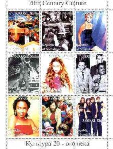 SOMALILAND - 1999 - 20th Century Culture - Perf 9v Sheet - M N H - Private Issue