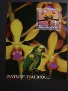 BENIN-2006 COLORFUL LOVELY BIRDS WITH SCOUT LOCO MNH S/S-VERY FINE