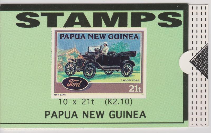 Papua New Guinea 3 Unexploded Stamp Booklets 1994 Cars and Birds