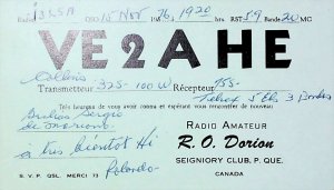 CANADA SEIGNIORY CLUB Amateur Radio QSL Card 15734-