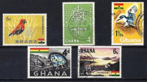 GHANA  1959-67 5 Different scv $7.60 Save 80%