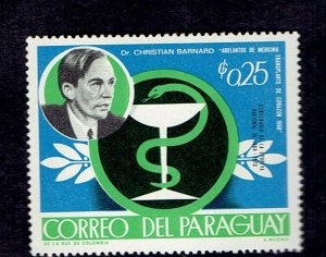 PARAGUAY SCOTT#1129 1968 25g CHRISTIAN NEETHLING BARNARD - MNH