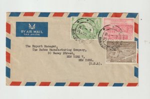 1956 Cover Postal History ) to USA with 3 1954 Stamps Buddhist Council