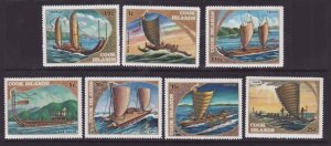 Cook Is.-Sc#357-63- id9-unused NH set-Sailing Vessels-1973-