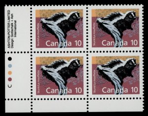 Canada 1160ii BL Plate Block MNH Skunk