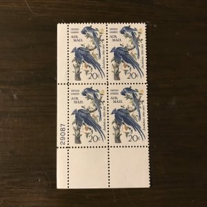 US SCOTT C71 - PB - 20¢ Columbia Jays (TAGGING)  (1) - P#29087 - MNH, XF/Superb