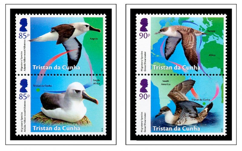 COLOR PRINTED TRISTAN DA CUNHA 2011-2020 STAMP ALBUM PAGES (45 illustr. pages)