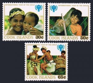Cook Islands 529-531, MNH. Michel 618-620. Year of Child IYC-1979. Dancing,Drum
