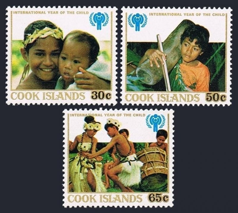 Cook Islands 529-531, B75, MNH. Michel 618-620, Bl.91. Year of Child IYC-1979.