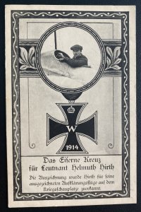 Mint Germany Picture Postcard WWI Iron Cross Lieutenant Helmuth Hirth