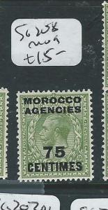 MOROCCO  (P2402B) KGV 75C/9D  SG 208  MOG